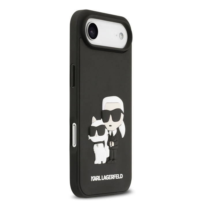 Husa pentru iPhone 17 Air Karl Lagerfeld 3D Rubber Karl and Choupette, Black [3]