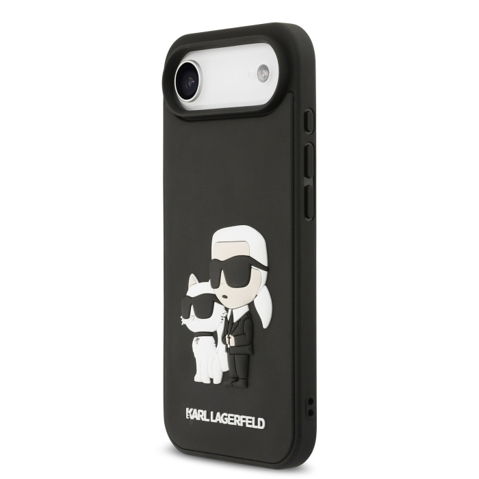 Husa pentru iPhone 17 Air Karl Lagerfeld 3D Rubber Karl and Choupette, Black [4]