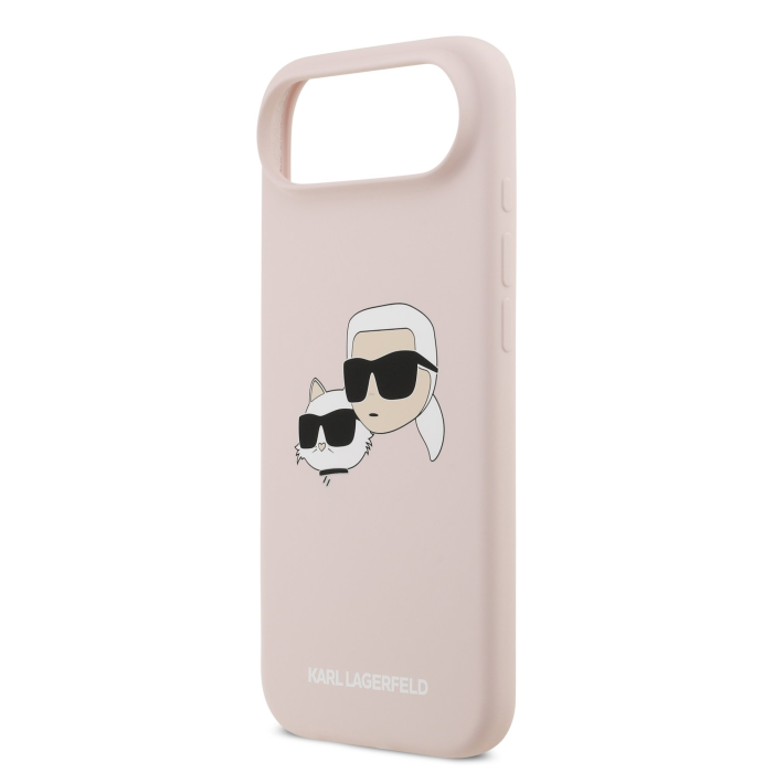Husa pentru iPhone 17 Air, Karl Lagerfeld Liquid Silicone Double Heads MagSafe Pink [5]