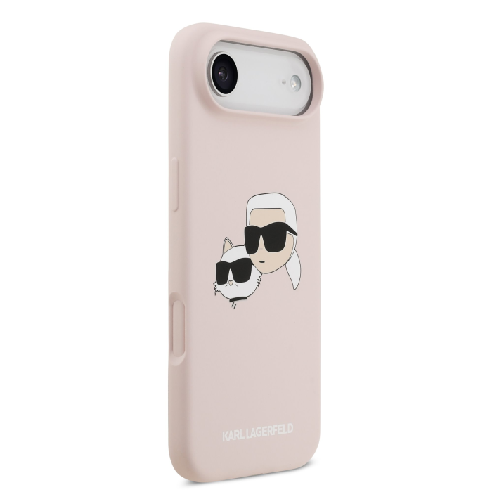 Husa pentru iPhone 17 Air, Karl Lagerfeld Liquid Silicone Double Heads MagSafe Pink [3]