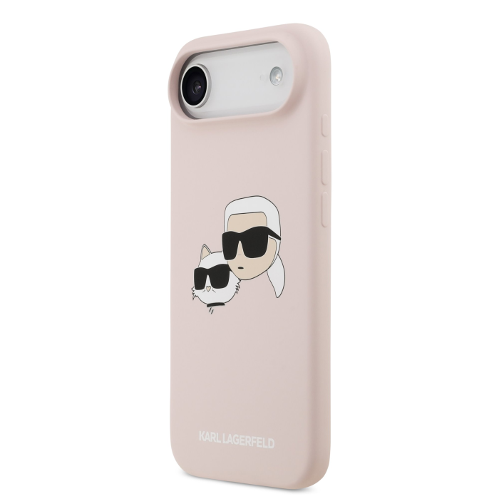 Husa pentru iPhone 17 Air, Karl Lagerfeld Liquid Silicone Double Heads MagSafe Pink [4]