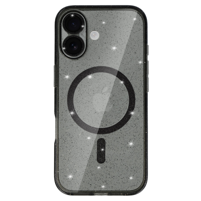 Husa pentru iPhone 17, Glitter Magsafe, Black Smoke [2]