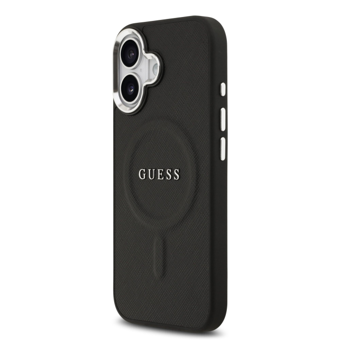 Husa pentru iPhone 17, Guess PU Saffiano MagSafe, Black [4]
