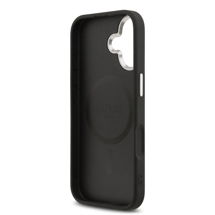 Husa pentru iPhone 17, Guess PU Saffiano MagSafe, Black [6]