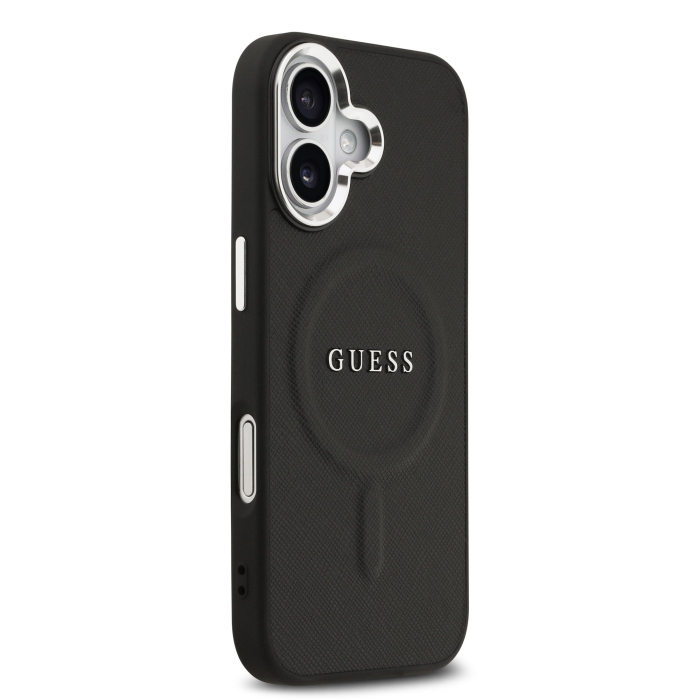 Husa pentru iPhone 17, Guess PU Saffiano MagSafe, Black [3]