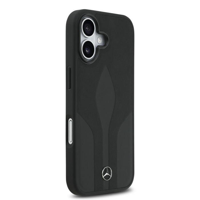 Husa pentru iPhone 17, Mercedes Natural Leather The Move MagSafe, Black [4]