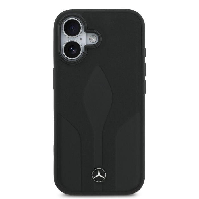 Husa pentru iPhone 17, Mercedes Natural Leather The Move MagSafe, Black [2]