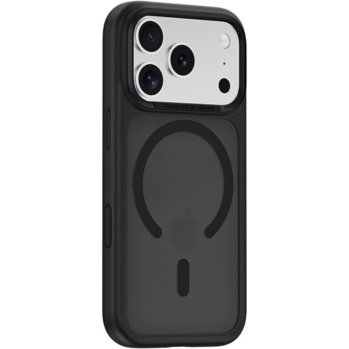 Husa pentru iPhone 17 Pro/ 18 Pro, Benks Magnetic Mist Case Metal Frame Camera Control Button, Black [2]