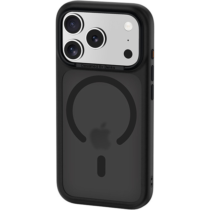 Husa pentru iPhone 17 Pro/ 18 Pro, Benks Magnetic Mist Case Metal Frame Camera Control Button, Black [3]