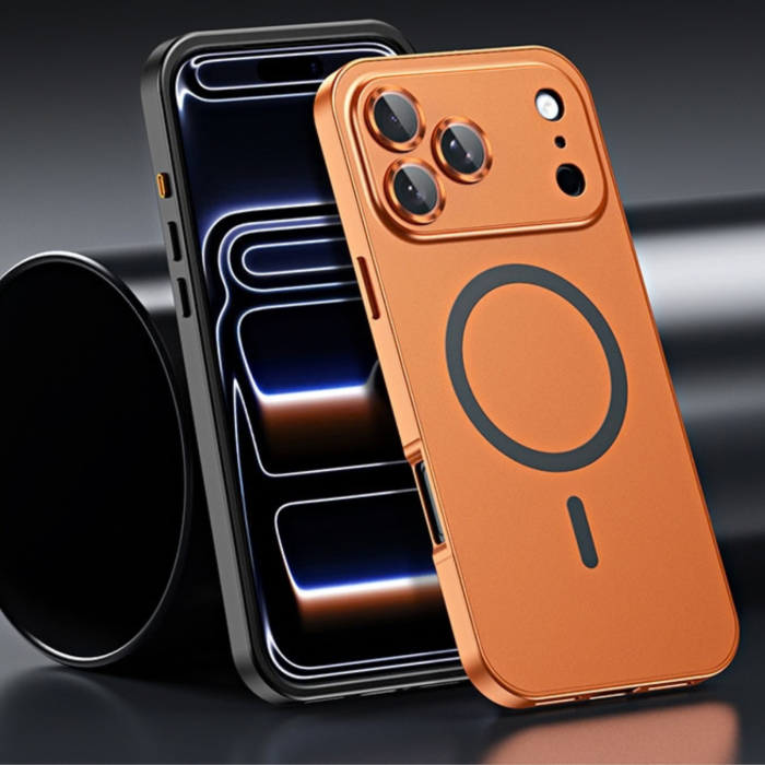 Husa pentru iPhone 17 Pro/ 18 Pro, Full Aluminium Protection Magsafe, Orange [6]