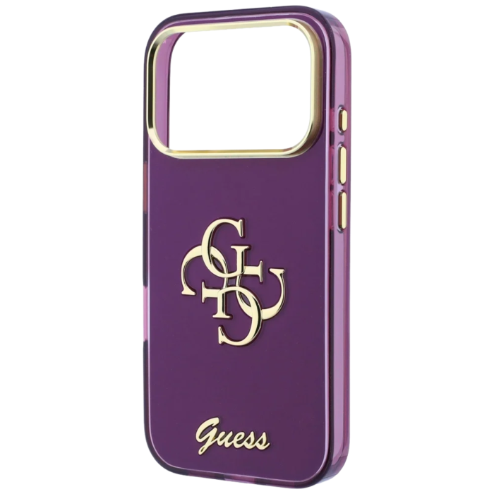 Husa pentru iPhone 17 Pro/ 18 Pro Guess - IML 4G Metal Script Burgundy [3]