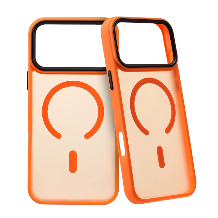 Husa pentru iPhone 17 Air, MagSafe, Drop Resistant Shockproof, Matte Skin Orange [3]