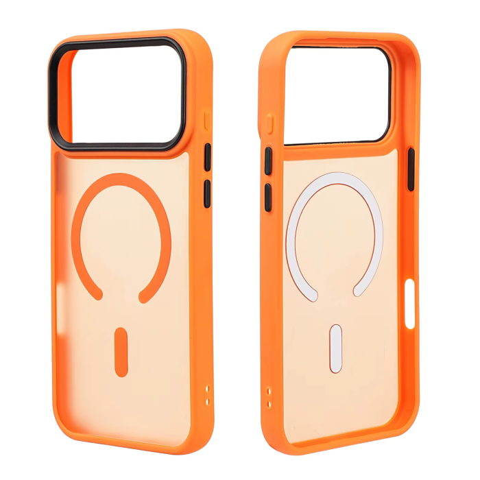 Husa pentru iPhone 17, MagSafe, Drop Resistant Shockproof, Matte Skin Orange [6]