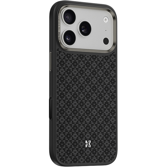 Husa pentru iPhone 17 Pro, Benks Magnetic Armor Pro Armor Grid Kevlar Metal Frame 600D (C.K.FL.AP.BK.Y069), Black [3]