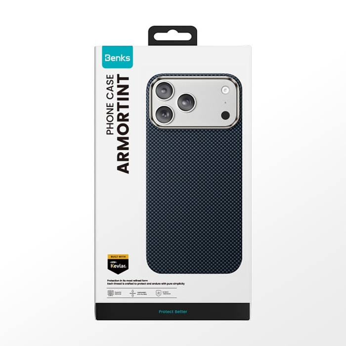 Husa pentru iPhone 17 Pro, Benks Magnetic Armor Tint Kevlar 1000D (A069), Blue [9]