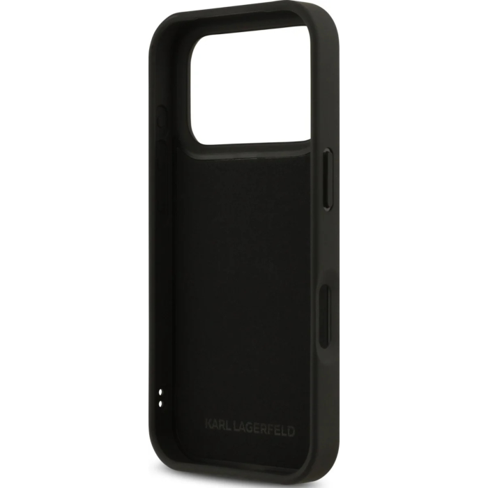 Husa pentru iPhone 17 Pro, Karl Lagerfeld 3D Rubber Karl and Choupette, Black [6]