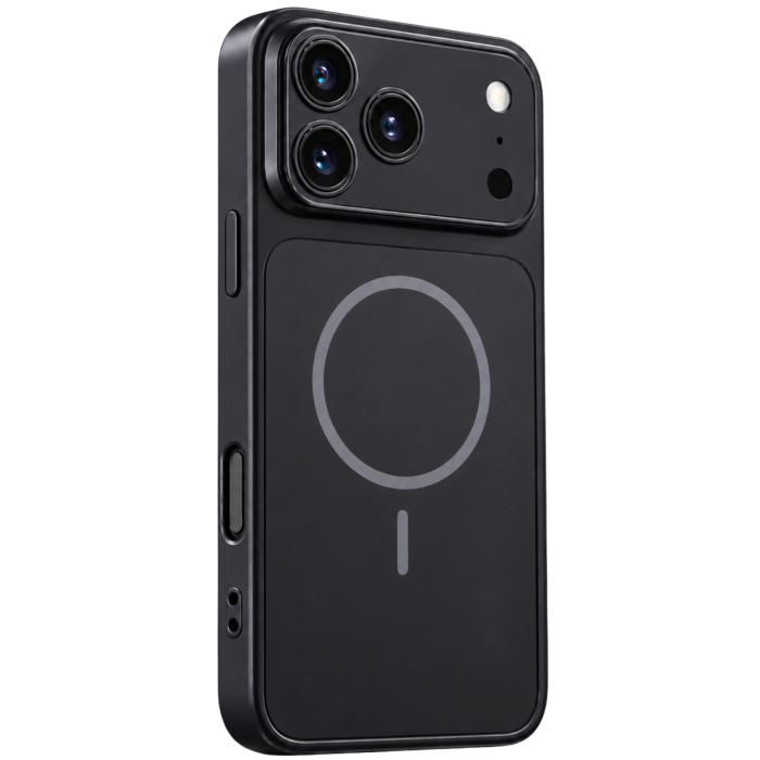 Husa pentru iPhone 17 Pro Max/ 18 Pro Max, AG Glass Mata MagSafe Slim Full Camera Protect, Graphite Black [2]
