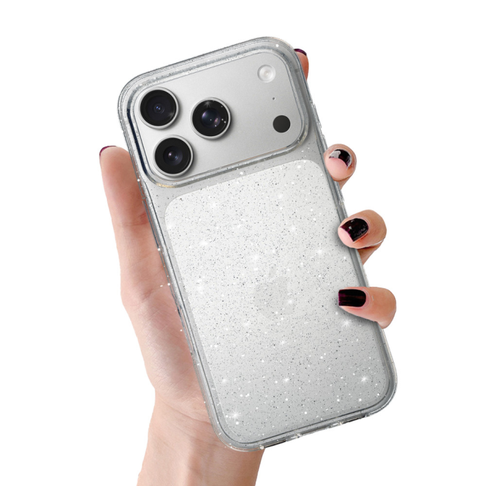 Husa pentru iPhone 17 Pro Max/ 18 Pro Max, Crystal Glitter, Transparent [2]