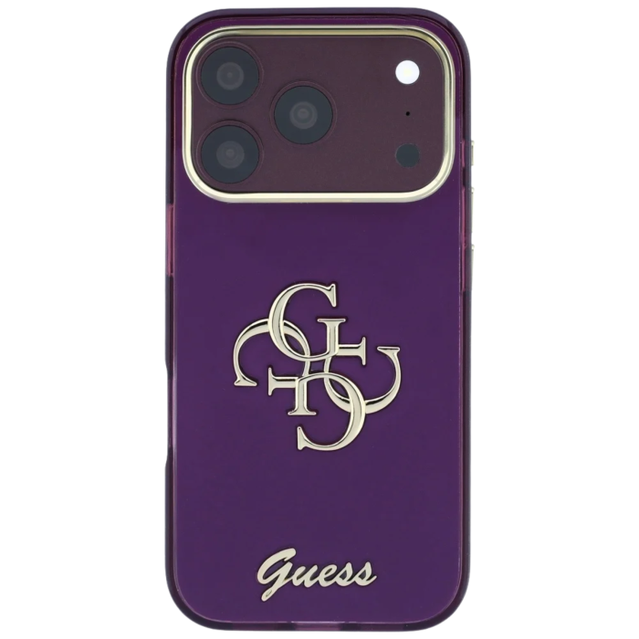 Husa pentru iPhone 17 Pro Max/ 18 Pro Max Guess - IML 4G Metal Script Burgundy [2]