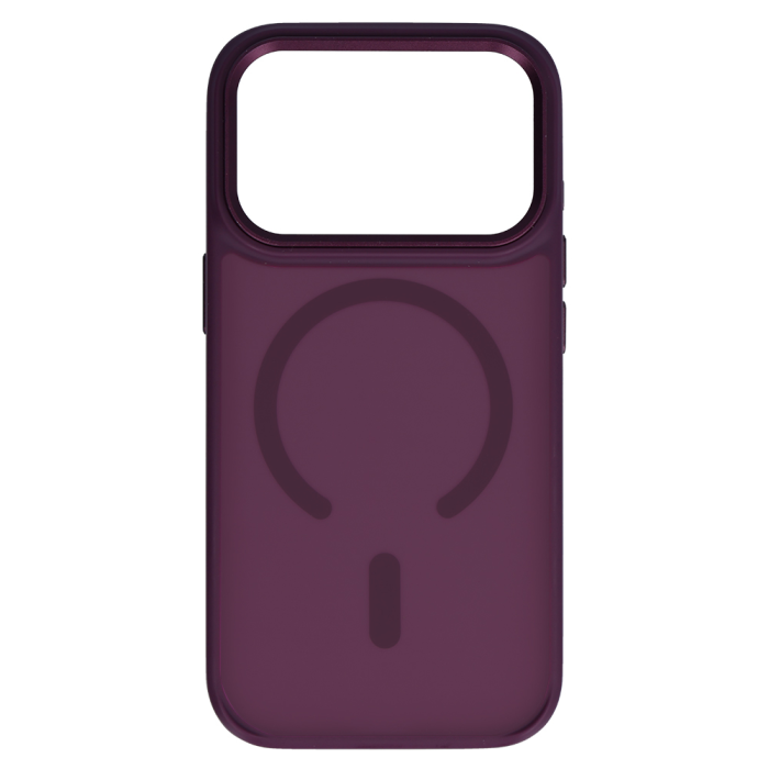 Husa pentru iPhone 17 Pro Max/ 18 Pro Max Liavec Cloudy Case with Metal Camera Frame, Burgundy [2]