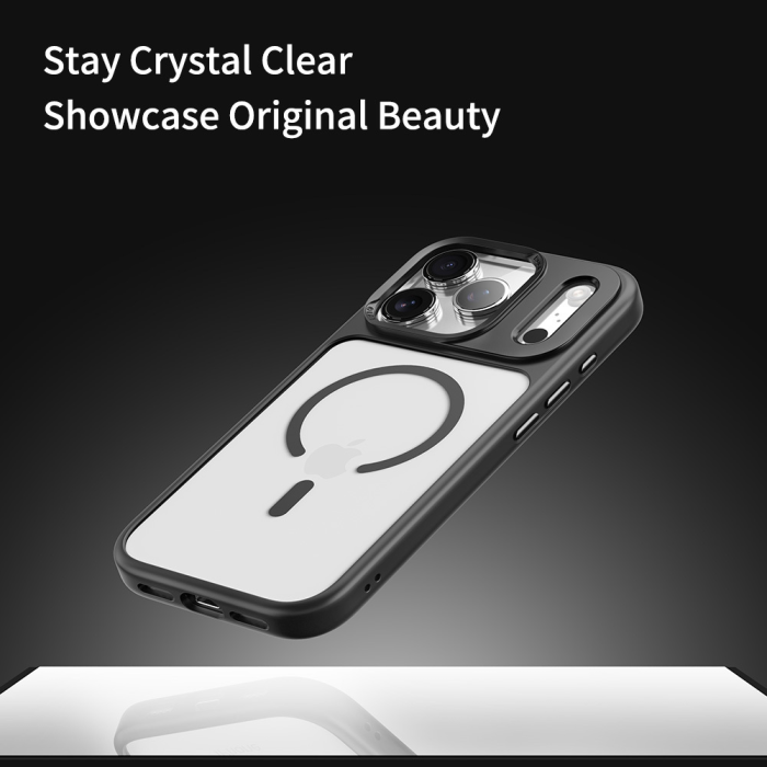 Husa pentru iPhone 17 Pro Max/ 18 Pro Max, Rock Guard Lens Protection Series Magnetic, transparent-black [3]