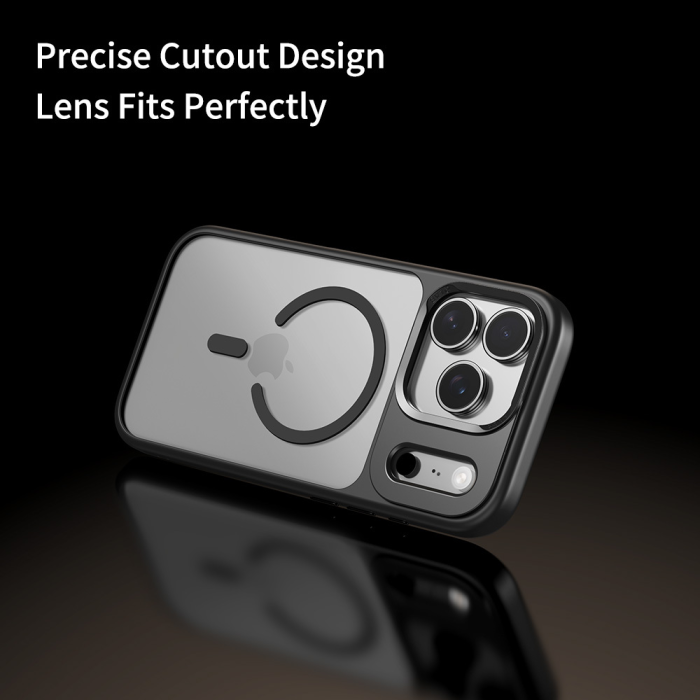 Husa pentru iPhone 17 Pro/ 18 Pro, Rock Guard Lens Protection Series Magnetic, transparent-black [2]