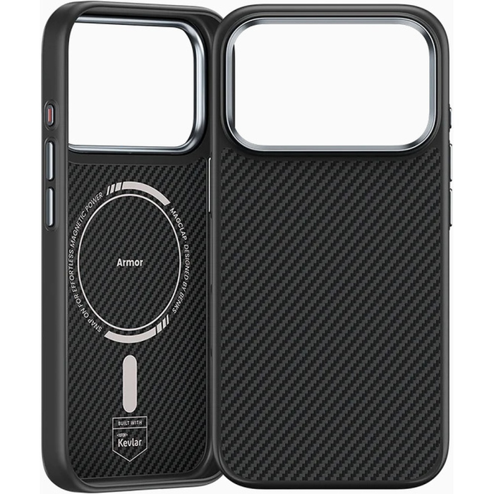 Husa pentru iPhone 17 Pro Max, Benks Magnetic Armor Pro Kevlar Metal Frame 600D (C.K.FL.AP.BK.A070) black (Camera Control Button) [2]