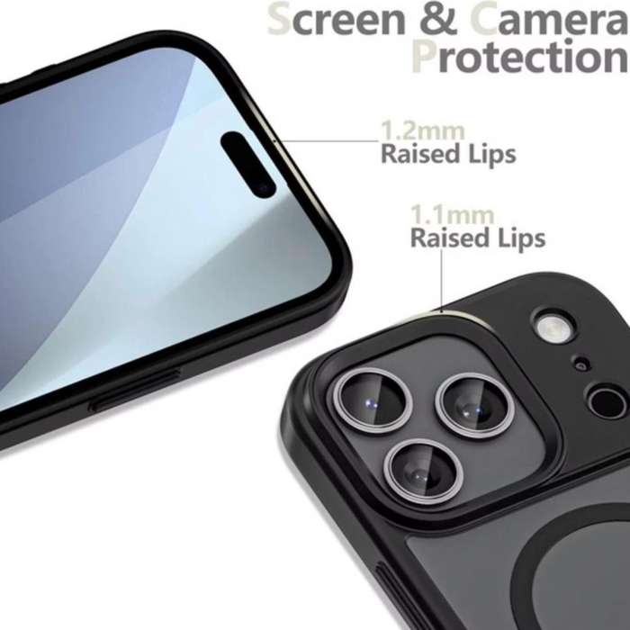 Husa pentru iPhone 17 Pro Max, MagSafe, Drop Resistant Shockproof, Matte Skin Black [4]