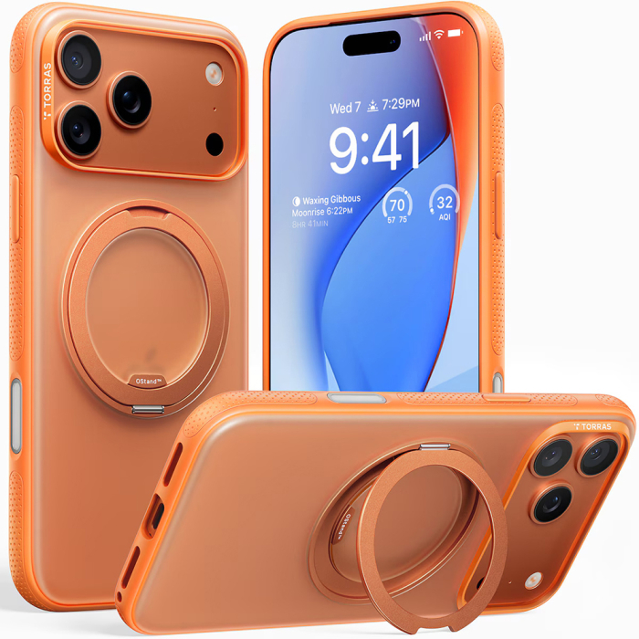 Husa pentru iPhone 17 Pro Max - Torras - Ostand R Fitness Series - Orange [6]