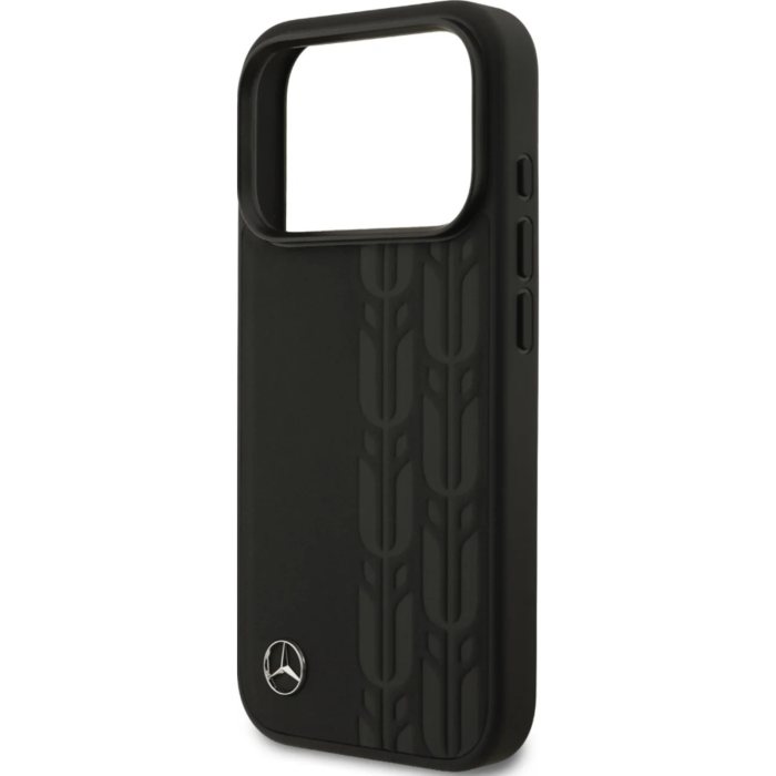 Husa pentru iPhone 17 Pro Max, Mercedes Leather Laurel Leaves MagSafe, Black [6]