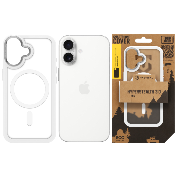 Husa pentru iPhone 17 Tactical MagForce Hyperstealth 3.0 Snow White [5]