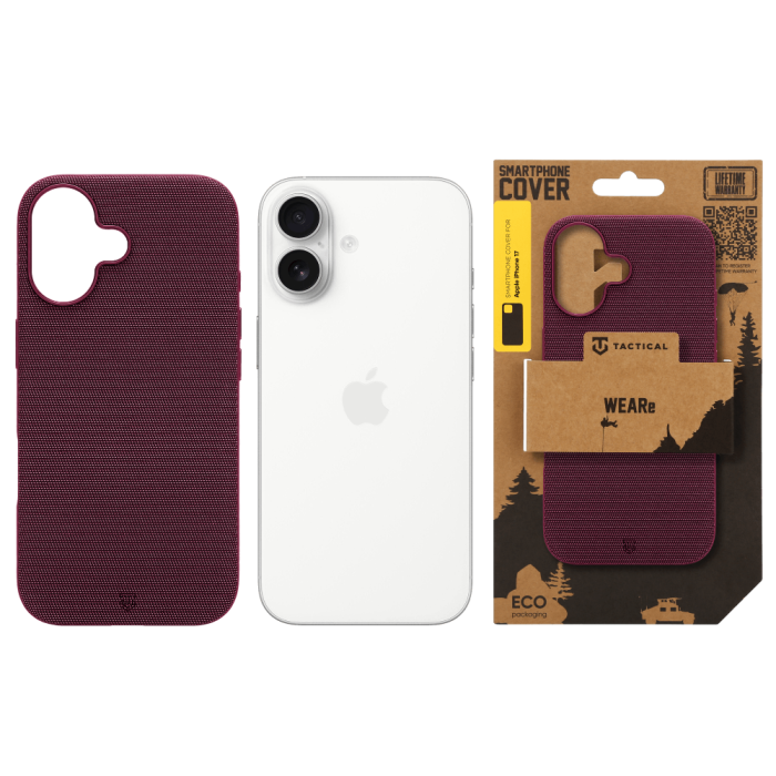 Husa pentru iPhone 17 Tactical MagForce WEARe Burgundy [6]
