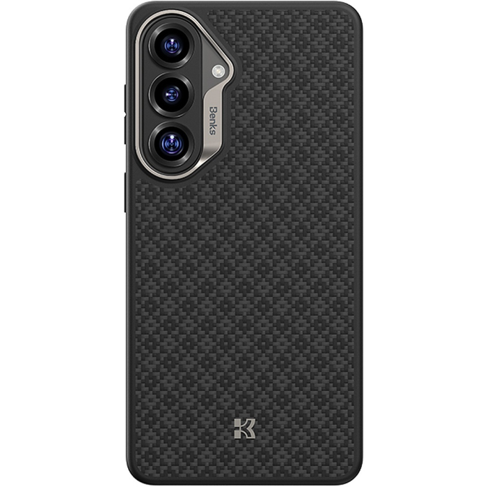 Husa pentru Samsung Galaxy S26, Benks Magnetic Armor Pro Armor Grid Kevlar Metal Frame 600D (C.K.FL.SA.BK.H048), Black [4]