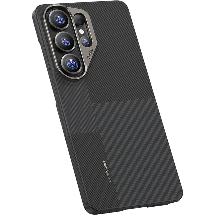 Husa pentru Samsung Galaxy S26 Ultra, Benks Montage Magnetic Armor Air Kevlar Case Metal Frame 600D+1500D (C.K.FL.SA.BK.F050), Black [4]