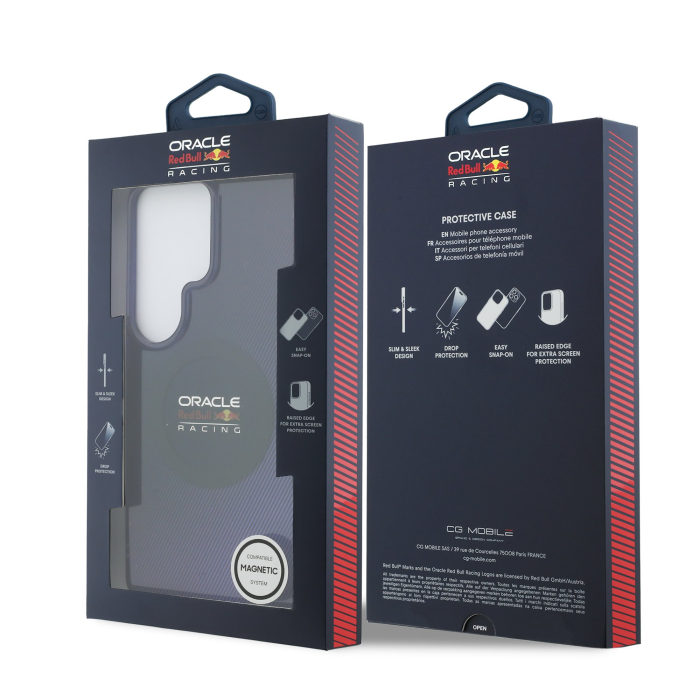 Husa pentru Samsung Galaxy S26 Ultra, Red Bull PC Double Layer Blended Lines Magnetic, Navy Blue [4]