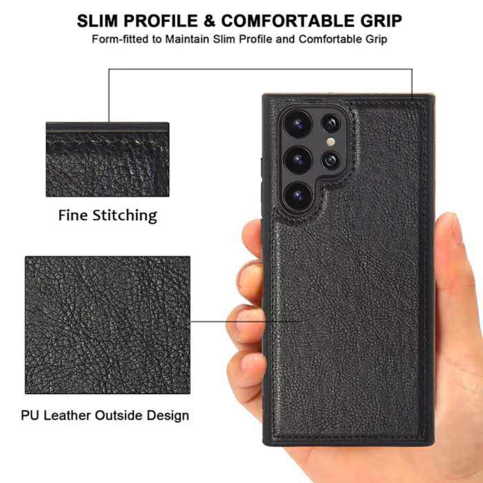 Husa Samsung Galaxy S26 Ultra, Business Leather, Black [3]