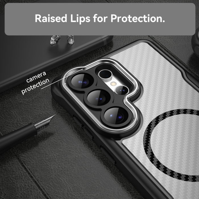 Husă Samsung Galaxy S26 Plus, Defender Carbon MagSafe, Protecție Anti-Șoc, Blue [4]