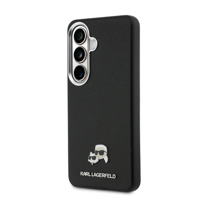 Husa Samsung Galaxy S26, Karl Lagerfeld Grained PU Leather K&CH Heads Magnetic, Black [3]