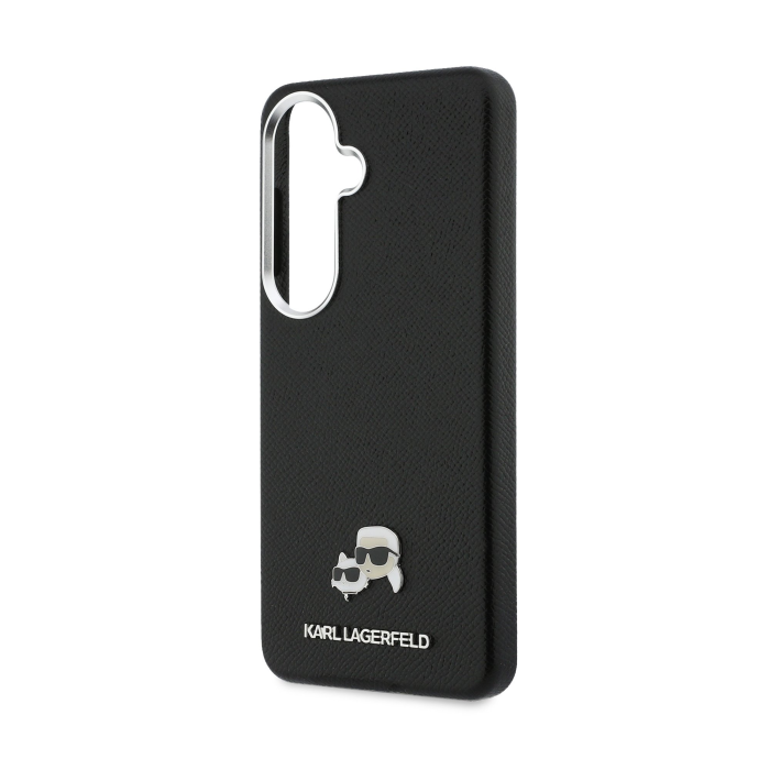 Husa Samsung Galaxy S26, Karl Lagerfeld Grained PU Leather K&CH Heads Magnetic, Black [5]