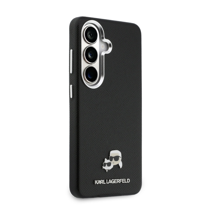 Husa Samsung Galaxy S26, Karl Lagerfeld Grained PU Leather K&CH Heads Magnetic, Black [4]