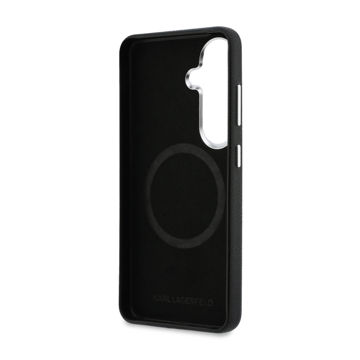 Husa Samsung Galaxy S26, Karl Lagerfeld Grained PU Leather K&CH Heads Magnetic, Black [6]