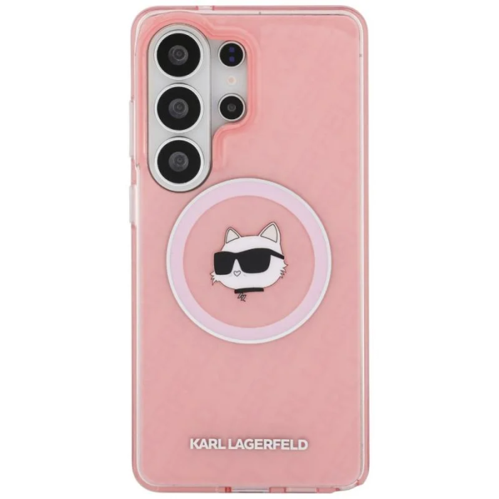 Husa Samsung Galaxy S26 Ultra, IML Choupette Head on KL Repeated Logo MagSafe, Pink [2]