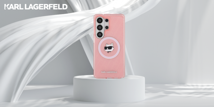 Husa Samsung Galaxy S26 Ultra, IML Choupette Head on KL Repeated Logo MagSafe, Pink [5]