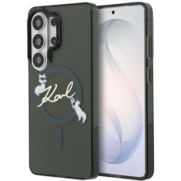Husa Samsung Galaxy S26 Ultra, IML Choupette Karl Script Logo MagSafe, Black [2]