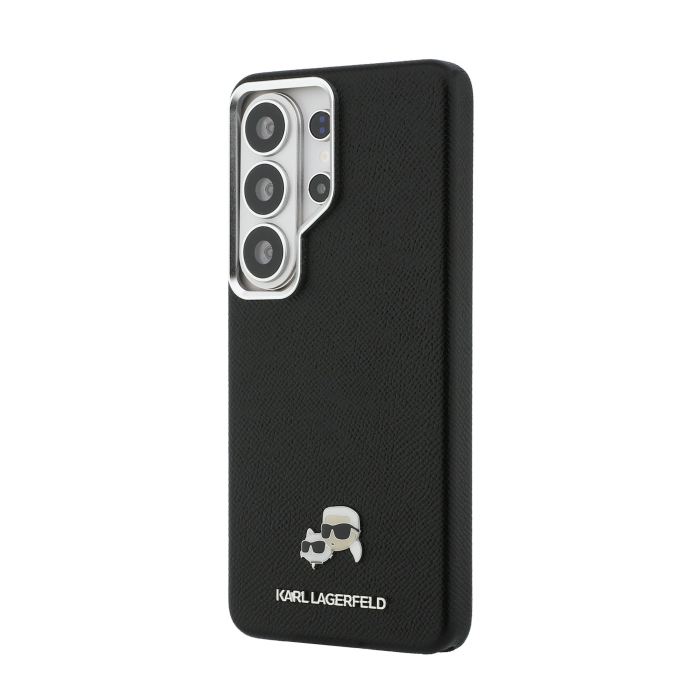 Husa Samsung Galaxy S26 Ultra, Karl Lagerfeld Grained PU Leather K&CH Heads Magnetic, Black [3]