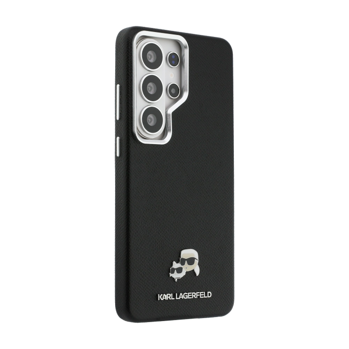 Husa Samsung Galaxy S26 Ultra, Karl Lagerfeld Grained PU Leather K&CH Heads Magnetic, Black [4]