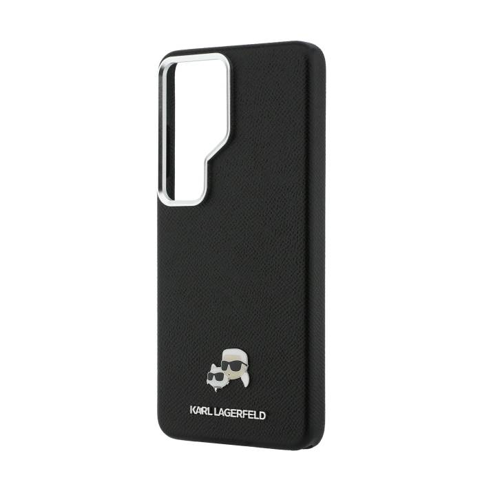 Husa Samsung Galaxy S26 Ultra, Karl Lagerfeld Grained PU Leather K&CH Heads Magnetic, Black [5]