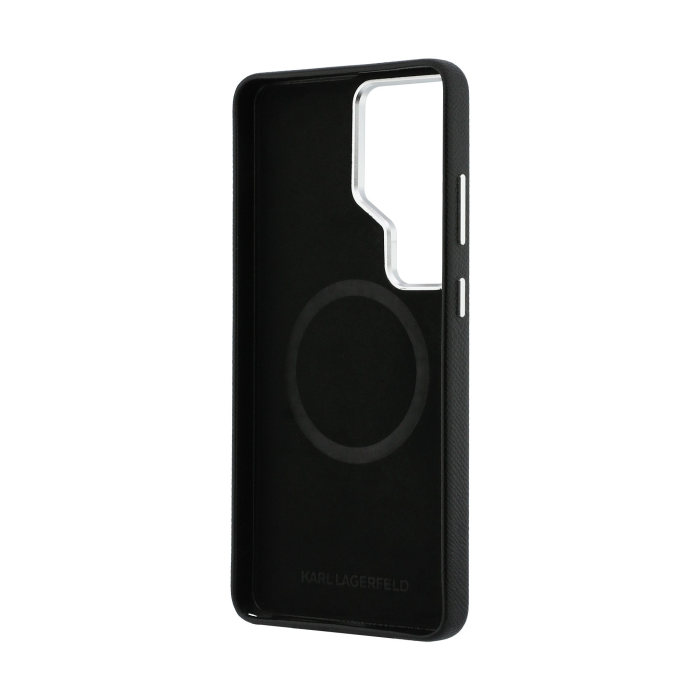 Husa Samsung Galaxy S26 Ultra, Karl Lagerfeld Grained PU Leather K&CH Heads Magnetic, Black [6]
