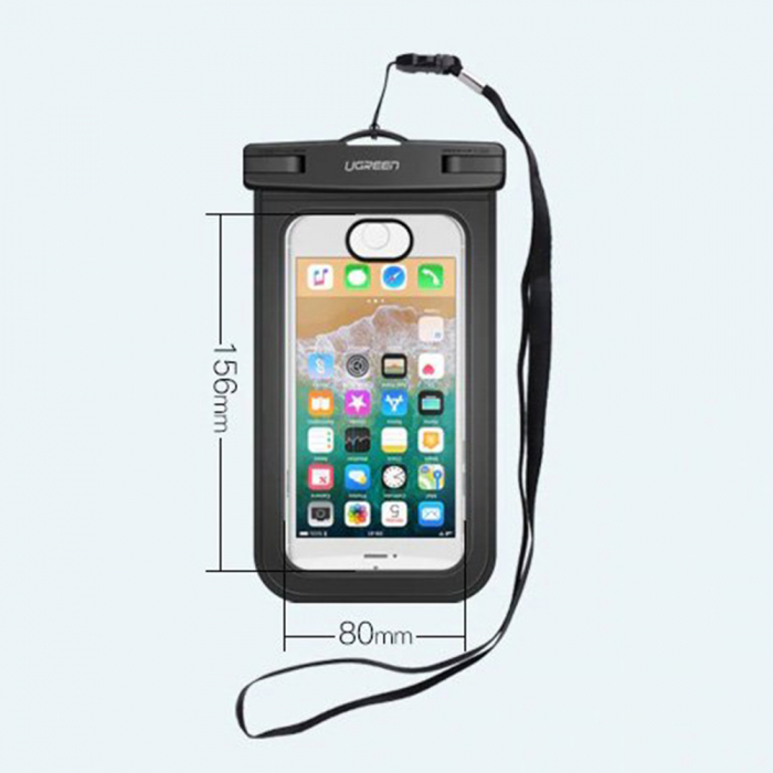 Husa Subacvatica pentru Telefoane 6.5", Waterproof, Black [6]
