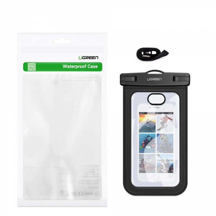 Husa Subacvatica pentru Telefoane 6.5", Waterproof, Black [11]